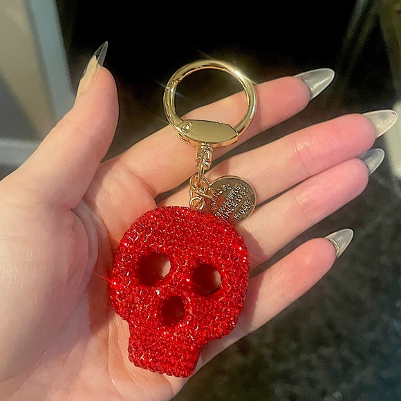 Red Skull Bag Charm - Picture 1 of 3